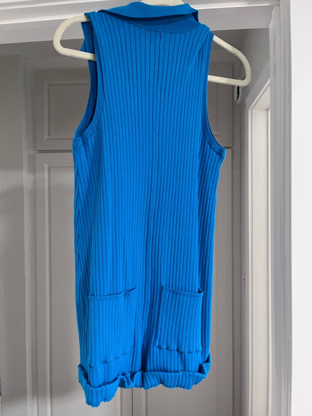 Show Me YourMumu Bright Blue Ribbed Sleeveless Romper with Zip - Picture 2 of 3